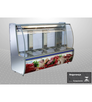 Balcão De Açougue Polo Frio Inox 2.00m Vidro Curvo Sem Depósito